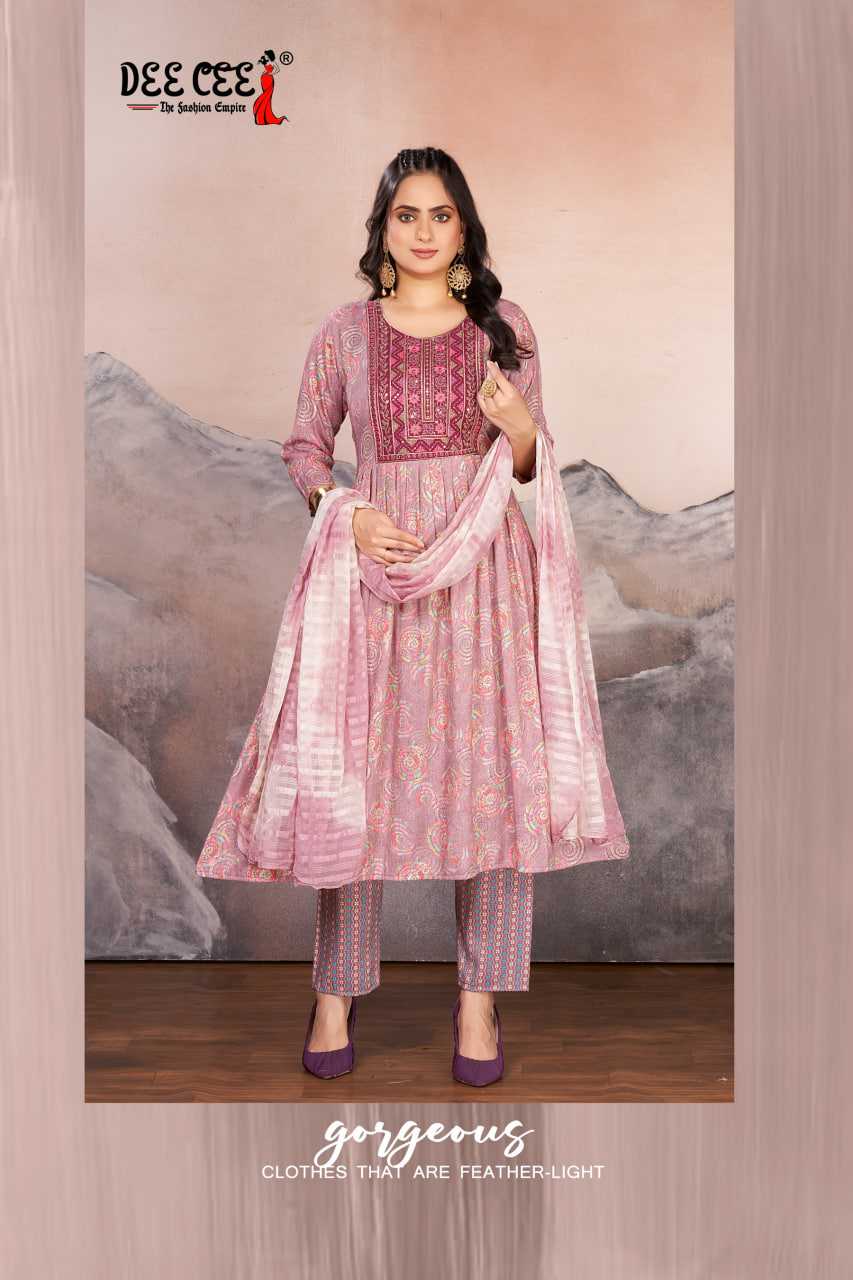 Ynf Rayon RIN190 DEECEE ZARNA Setwise Collections Wholesale Gowns Catalogs Manufacturer
