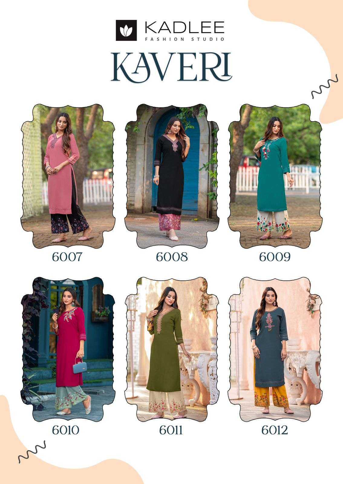 Ynf Rayon RIN190 KADLEE-Kaveri Vol 2 Setwise Collections Wholesale Kurtis Catalogs Manufacturer