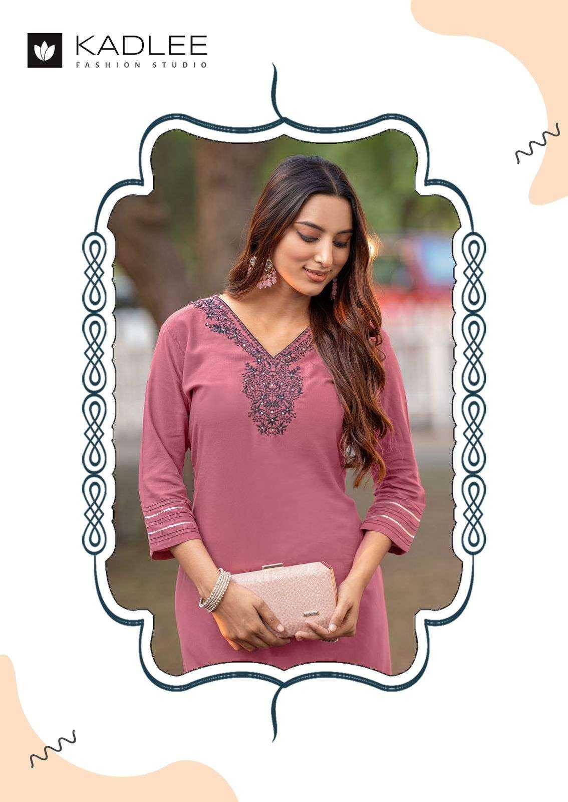 Ynf Rayon RIN190 KADLEE-Kaveri Vol 2 Setwise Collections Wholesale Kurtis Catalogs Manufacturer