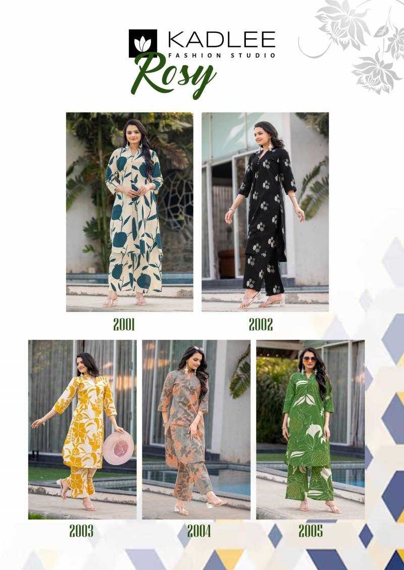 Ynf Rayon RIN190 KADLEE ROSY Setwise Collections Wholesale Kurtis Catalogs Manufacturer