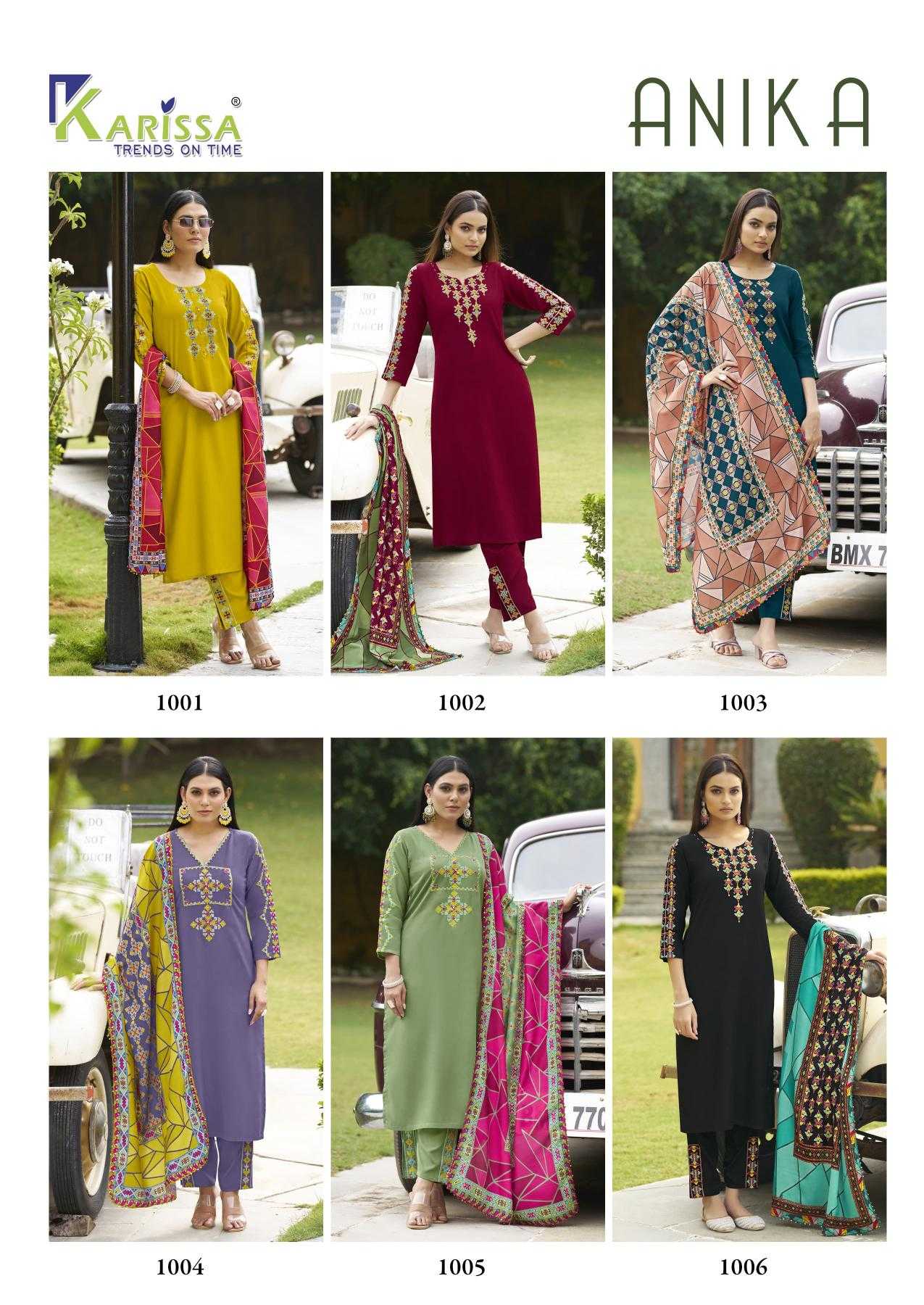 Ynf Rayon RIN190 KARISSA-ANIKA Setwise Collections Wholesale Kurtis Catalogs Manufacturer