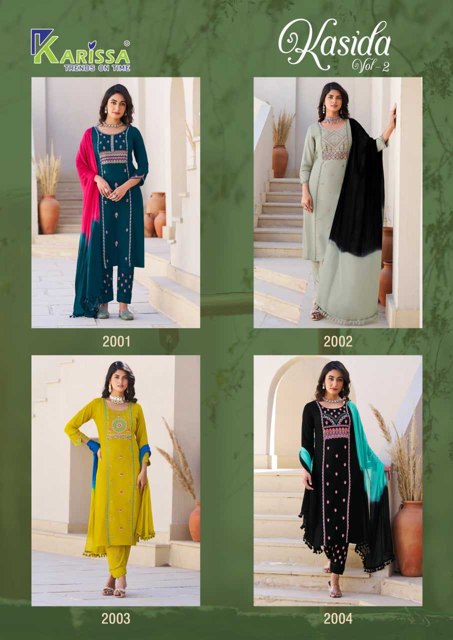 Ynf Rayon RIN190 KARISSA KASIDA vol-2 Setwise Collections Wholesale Kurtis Catalogs Manufacturer