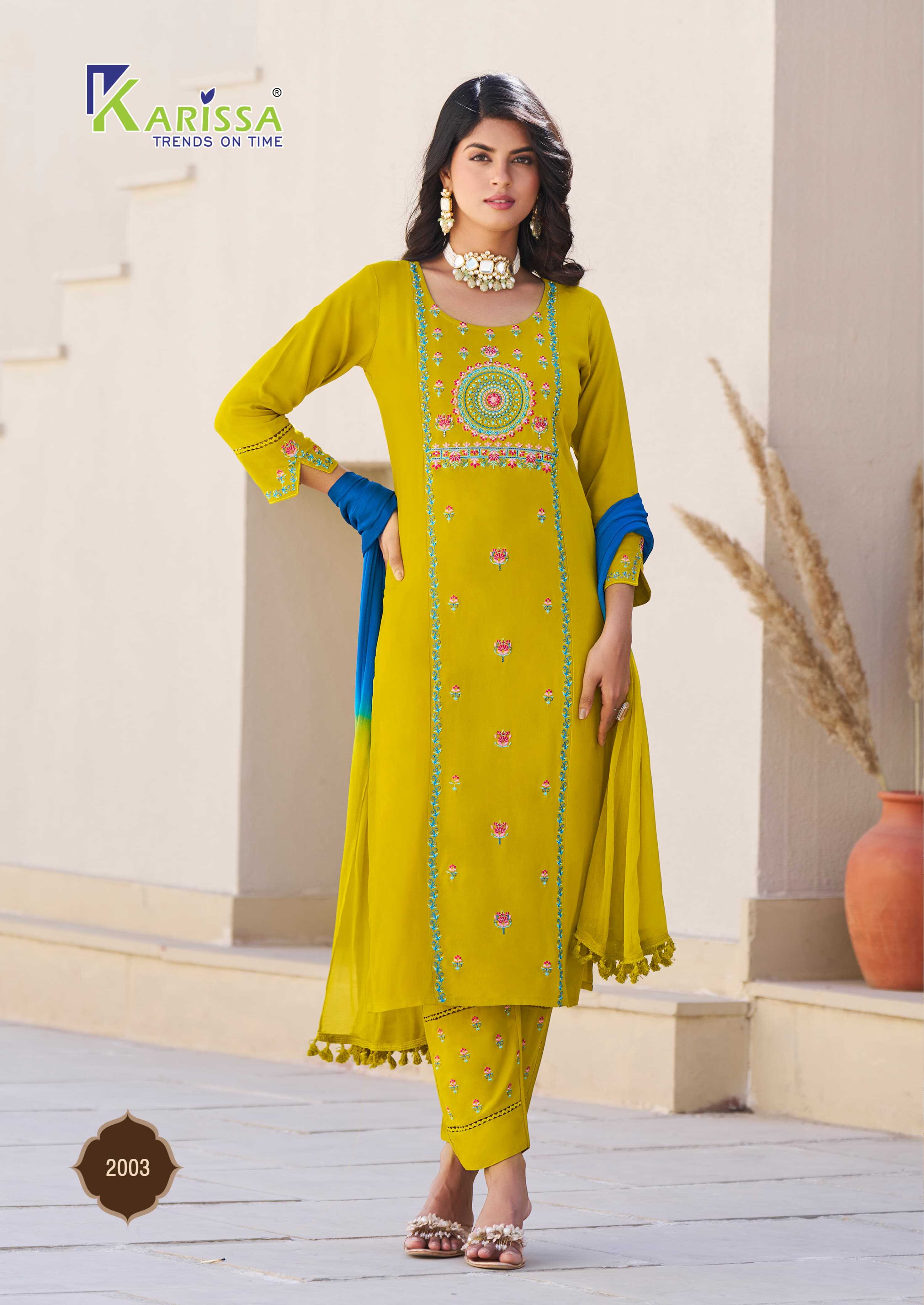 Ynf Rayon RIN190 KARISSA KASIDA vol-2 Setwise Collections Wholesale Kurtis Catalogs Manufacturer