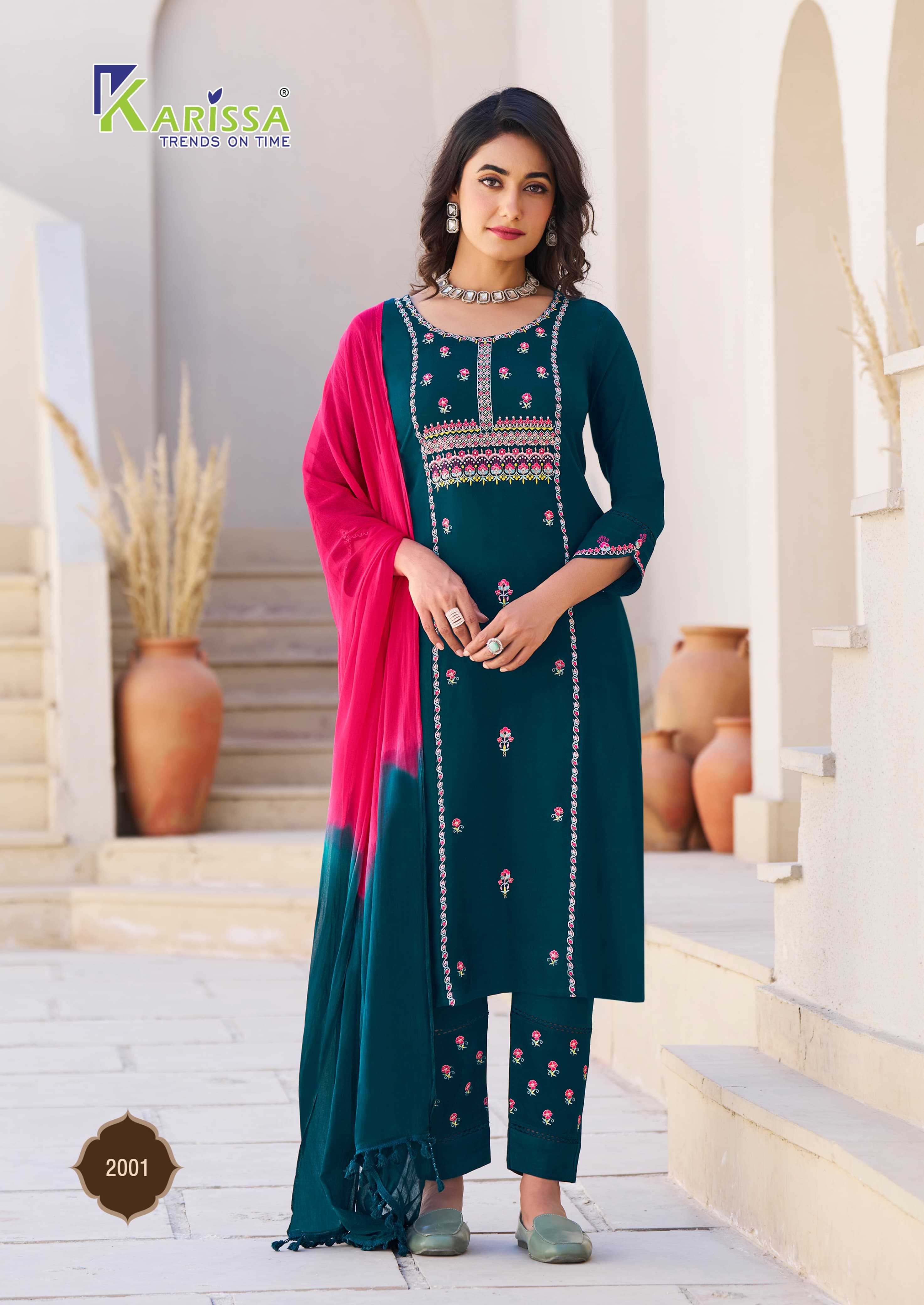 Ynf Rayon RIN190 KARISSA KASIDA vol-2 Setwise Collections Wholesale Kurtis Catalogs Manufacturer