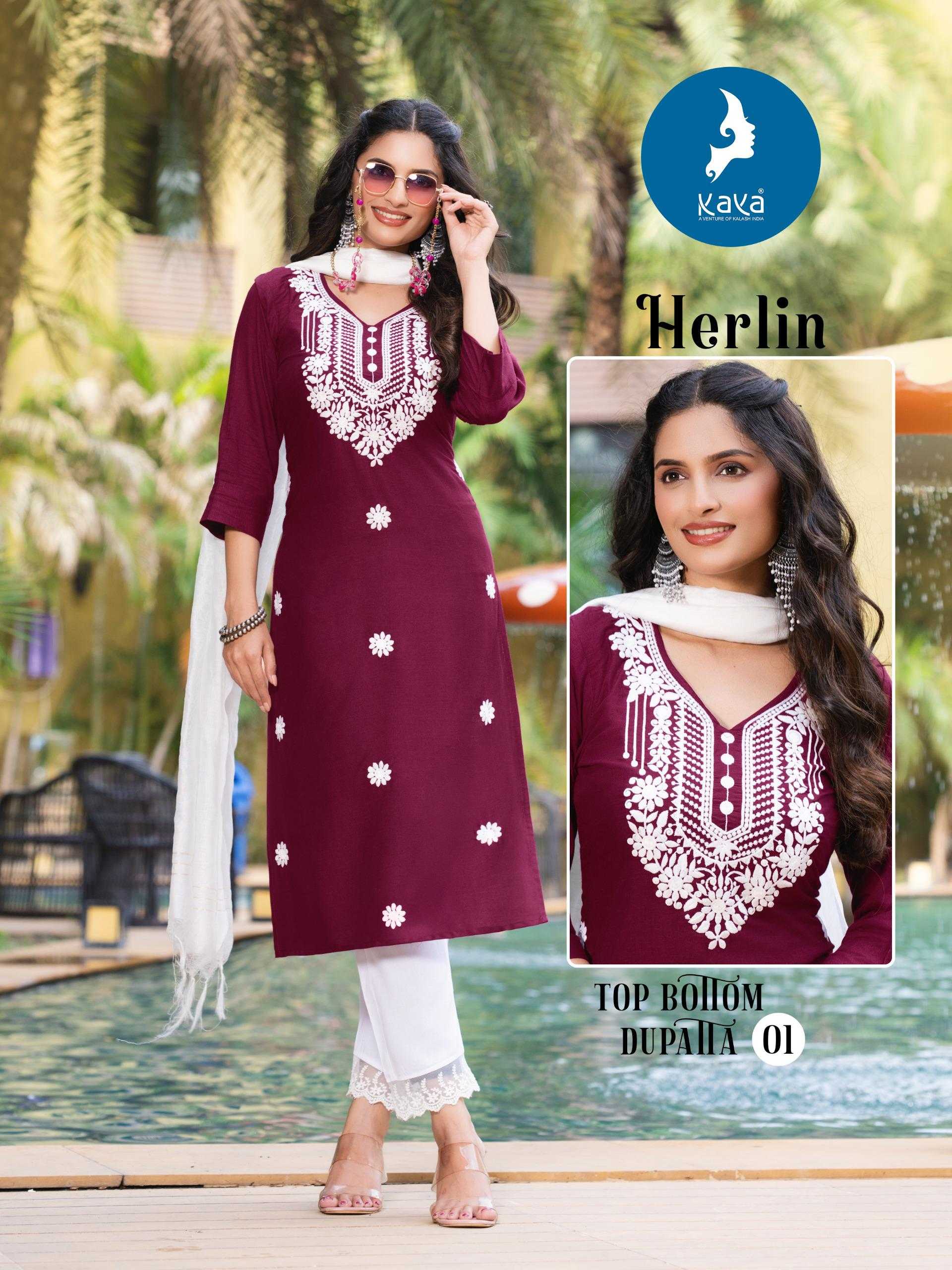 Ynf Rayon RIN190 KAYA HERLIN Setwise Collections Wholesale Kurtis Catalogs Manufacturer