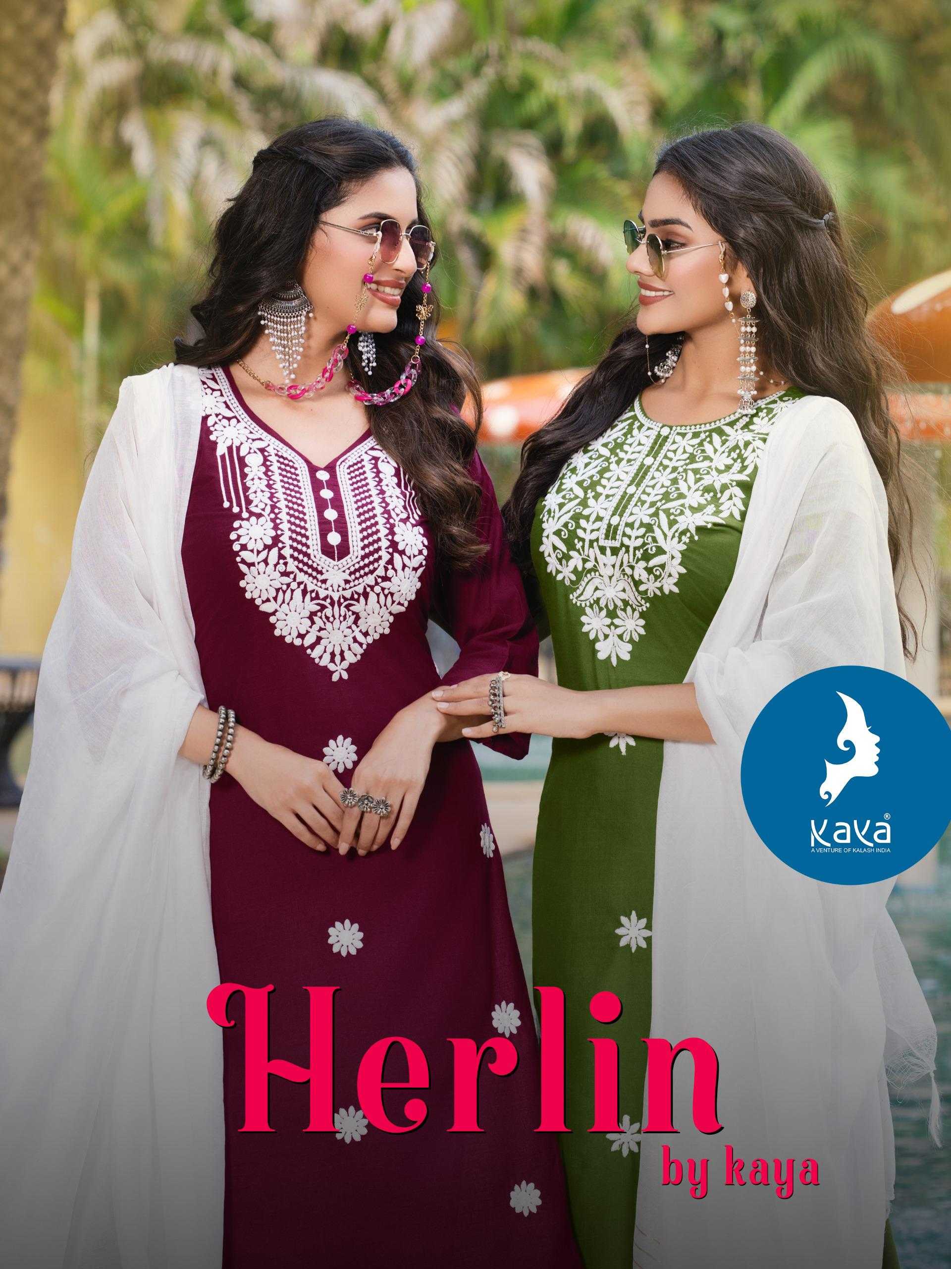 Ynf Rayon RIN190 KAYA HERLIN Setwise Collections Wholesale Kurtis Catalogs Manufacturer