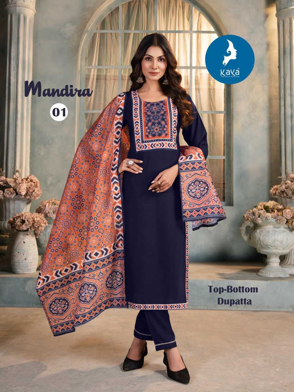 Ynf Rayon RIN190 KAYA MANDIRA Setwise Collections Wholesale Kurtis Catalogs Manufacturer