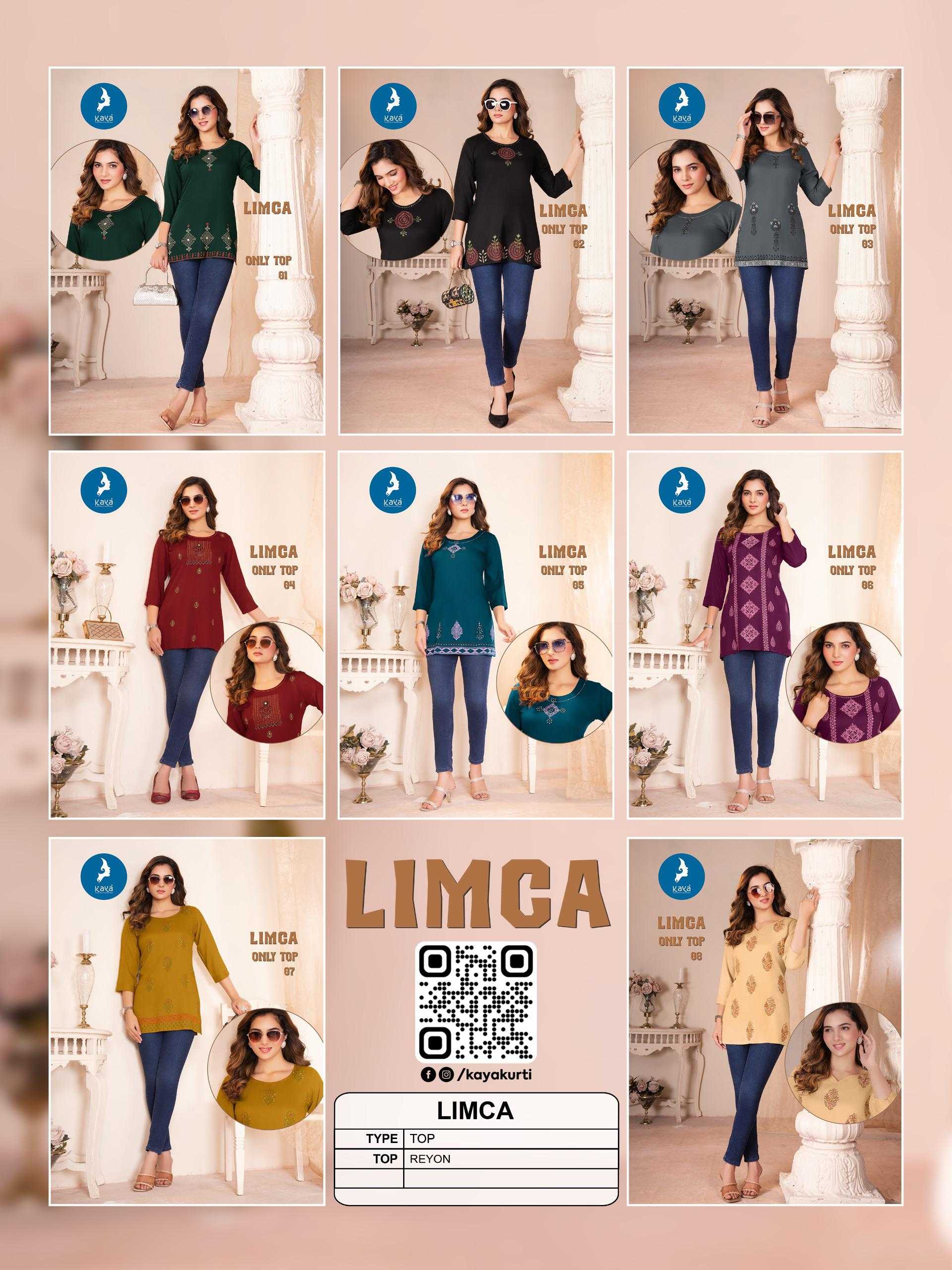Ynf Rayon RIN190 LIMCA Setwise Collections Wholesale Kurtis Catalogs Manufacturer