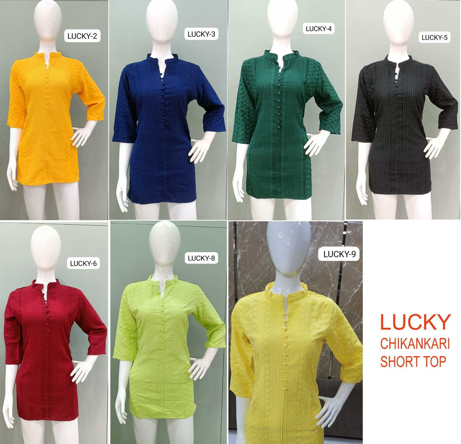 Ynf Rayon RIN190 LUCKY Setwise Collections Wholesale Kurtis Catalogs Manufacturer