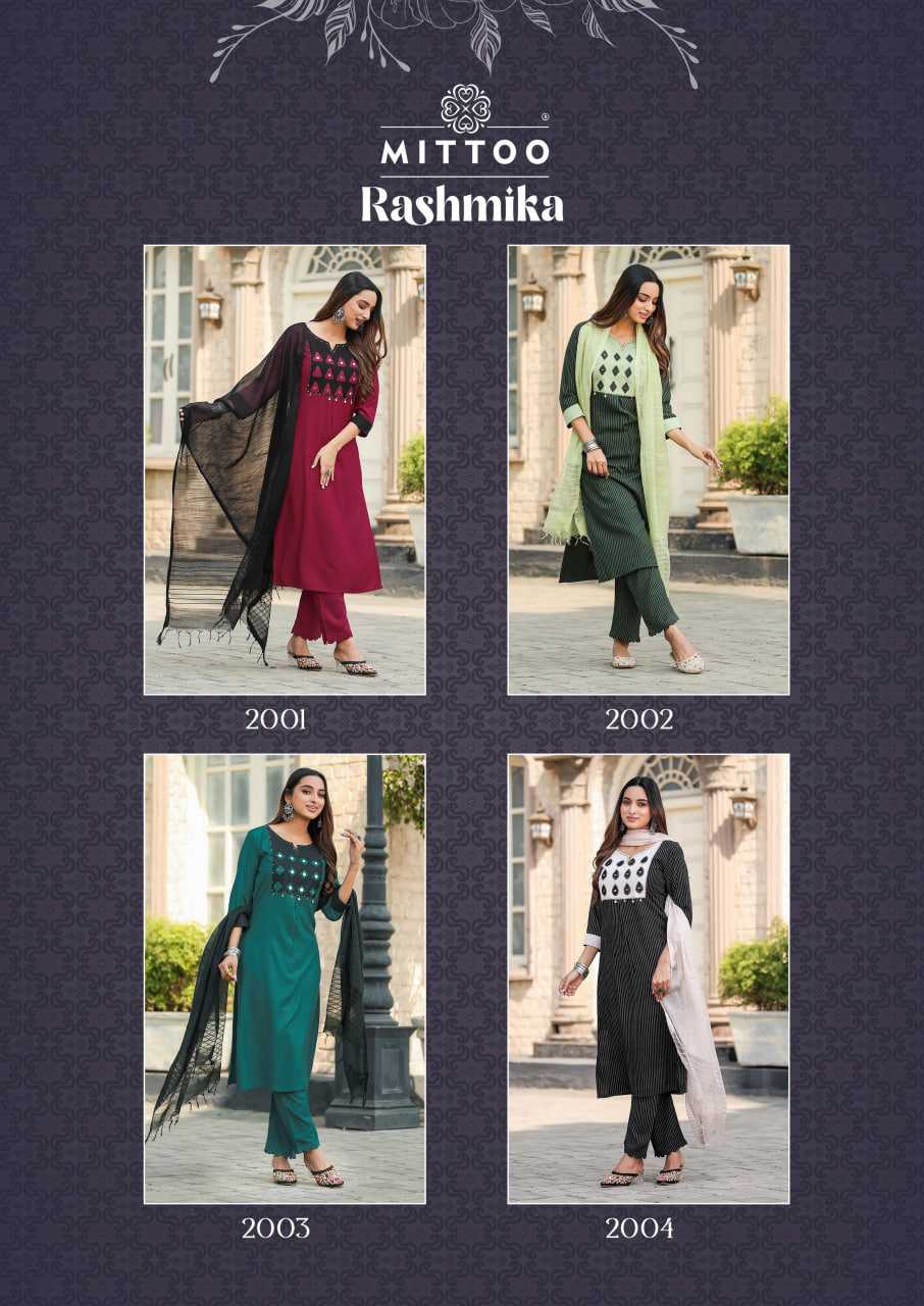 Ynf Rayon RIN190 MITTOO Rashmika Setwise Collections Wholesale Kurtis Catalogs Manufacturer