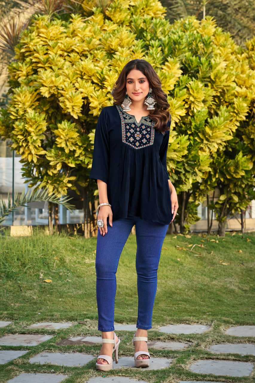 Ynf Rayon RIN190 SANA Vol 04 Setwise Collections Wholesale Kurtis Catalogs Manufacturer