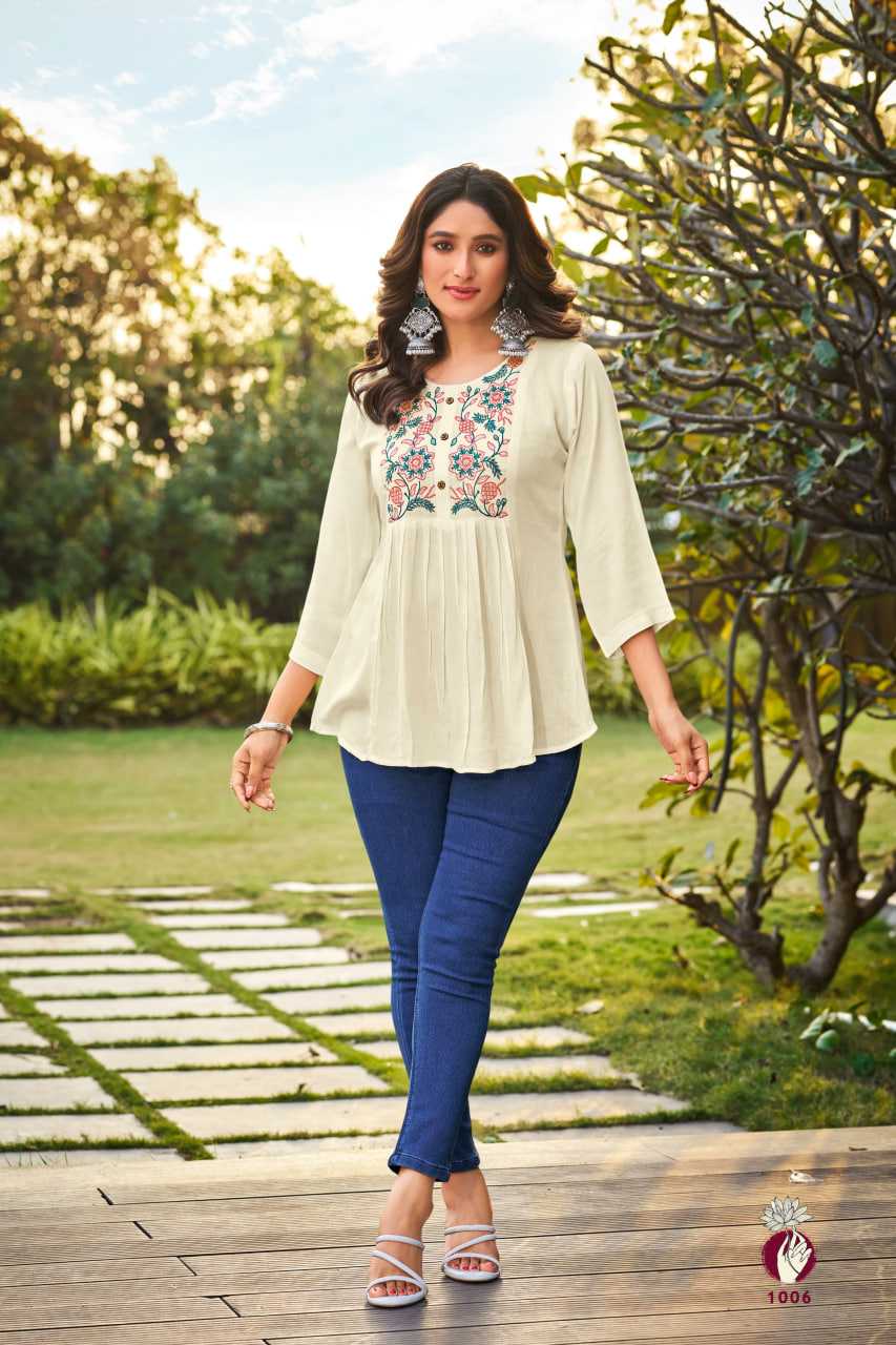 Ynf Rayon RIN190 SANA Vol 04 Setwise Collections Wholesale Kurtis Catalogs Manufacturer