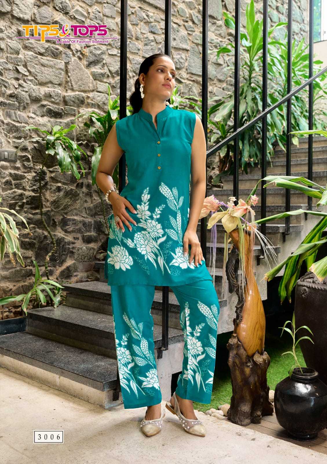 Ynf Rayon RIN190 TIPS & TOPS-SUMMER BEAUTY Vol Setwise Collections Wholesale Kurtis Catalogs Manufacturer