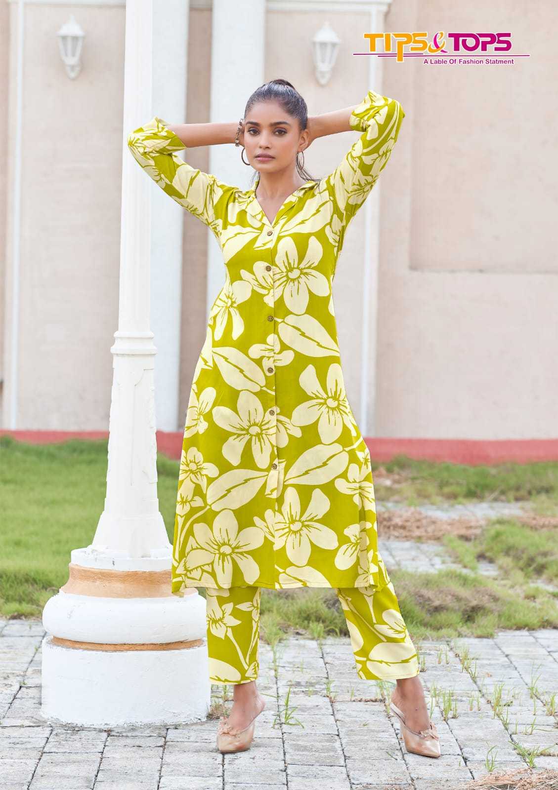 Ynf Rayon RIN190 TIPS & TOPS-TRENDY TOUCH Vol 02 Setwise Collections Wholesale Kurtis Catalogs Manufacturer