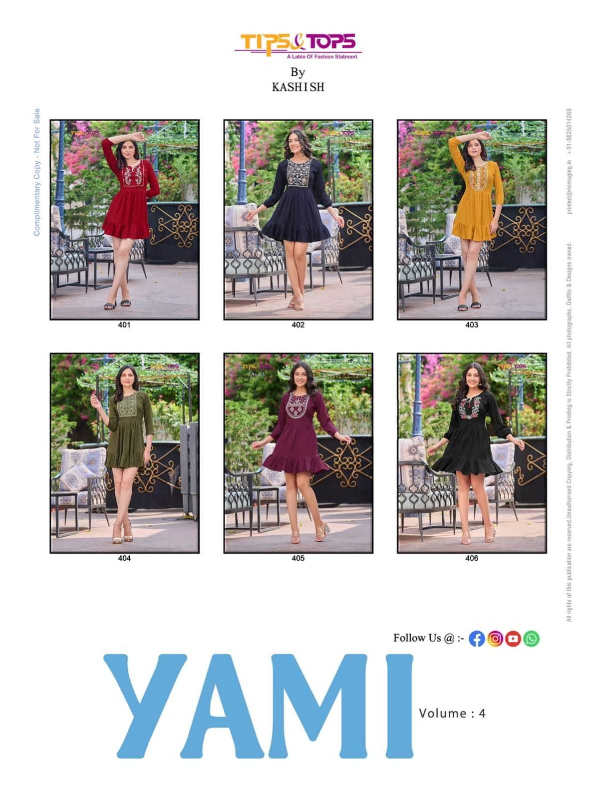 Ynf Rayon RIN190 TIPS & TOPS-YAMI Vol 04 Setwise Collections Wholesale Gowns Catalogs Manufacturer