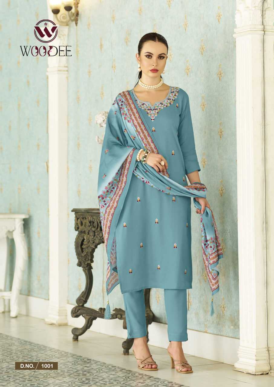 Ynf Rayon RIN190 WOODEE CHITRAA Setwise Collections Wholesale Kurtis Catalogs Manufacturer