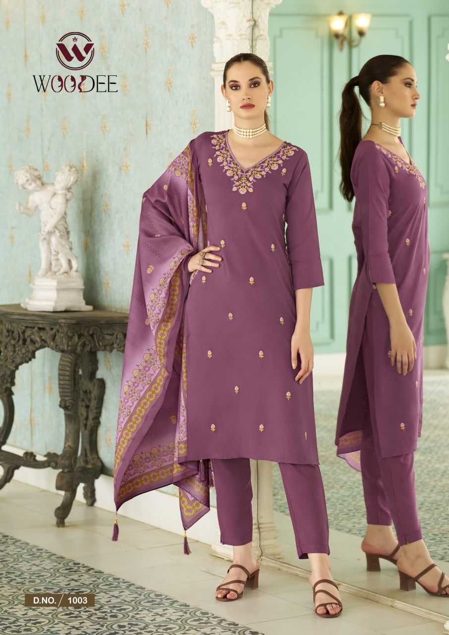 Ynf Rayon RIN190 WOODEE CHITRAA Setwise Collections Wholesale Kurtis Catalogs Manufacturer