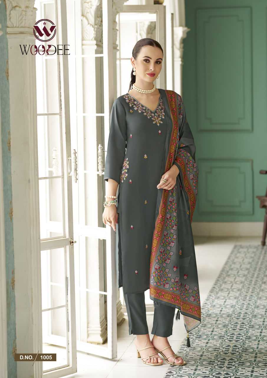Ynf Rayon RIN190 WOODEE CHITRAA Setwise Collections Wholesale Kurtis Catalogs Manufacturer