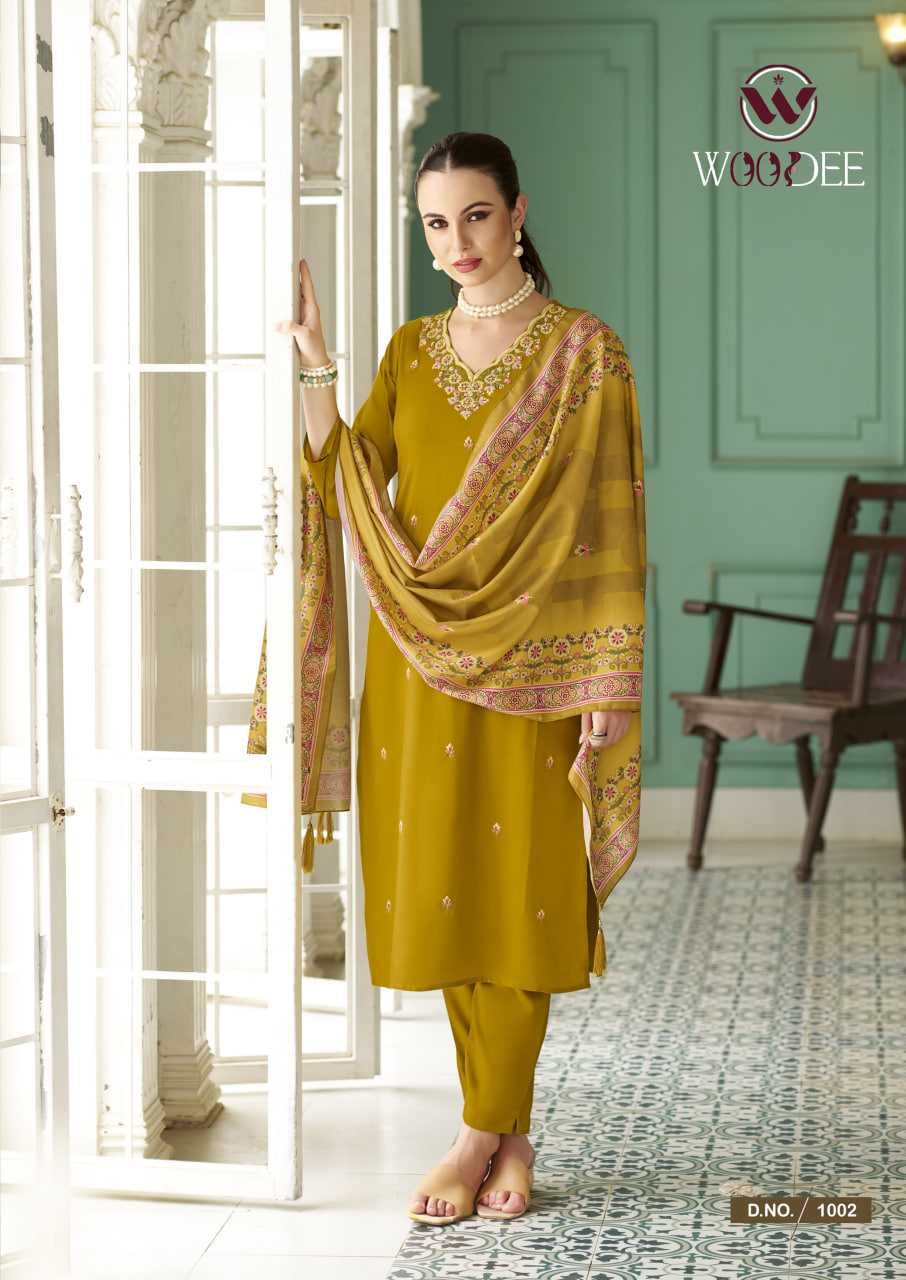Ynf Rayon RIN190 WOODEE CHITRAA Setwise Collections Wholesale Kurtis Catalogs Manufacturer