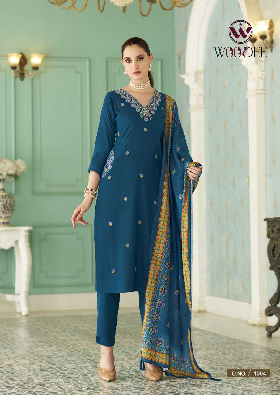 Ynf Rayon RIN190 WOODEE CHITRAA Setwise Collections Wholesale Kurtis Catalogs Manufacturer