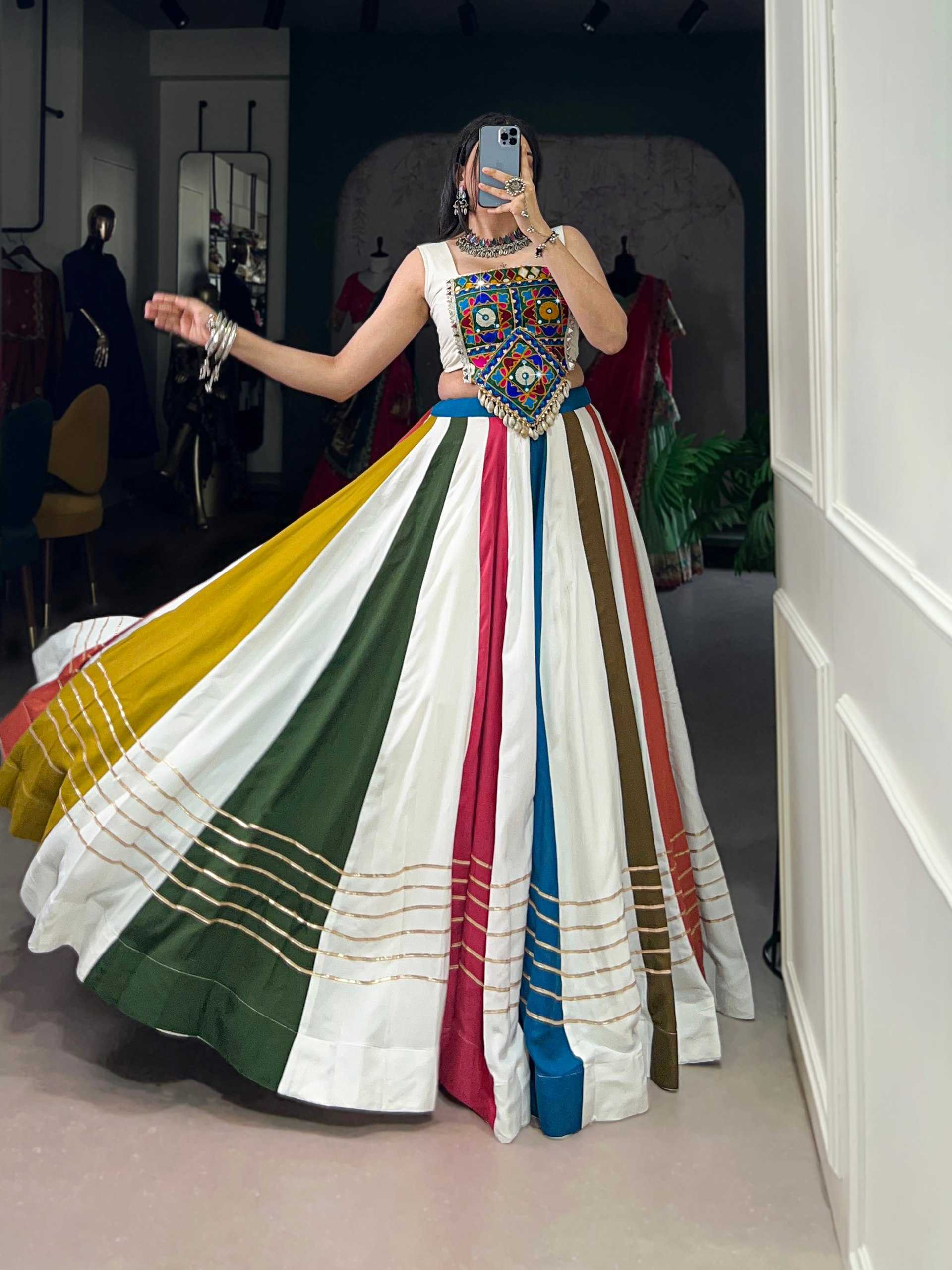 Ynf Reyon Cotton KESH134 1615 Lehengas Festive Collections Wholesale Fancy Lehenga Gota Patti Lehenga Navratri Chaniya Choli Manufacturer