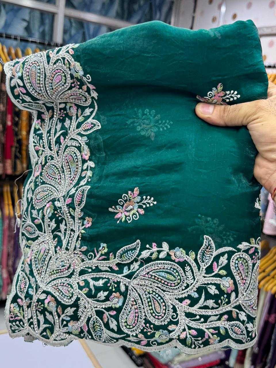 Ynf Satin KESH114 6387 Sarees Wedding Collections Festive Collections Wholesale Embroidered Sarees Zari Border Sarees Satin Sarees Manufacturer