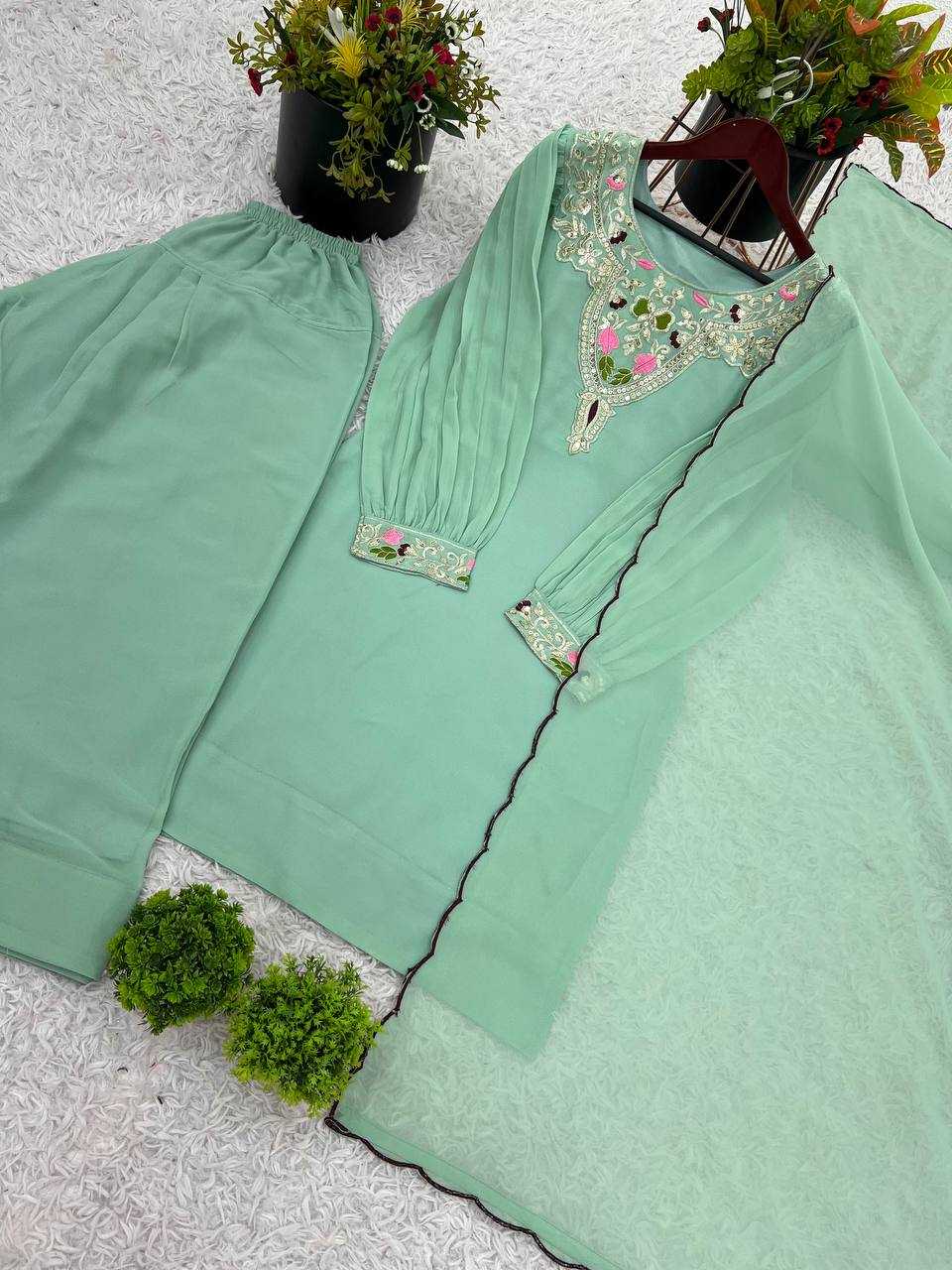 Ynf Satin KESH499 854 Suits & Dresses Wholesale Ladies Suits Palazzo Suit Silk Suits Manufacturer