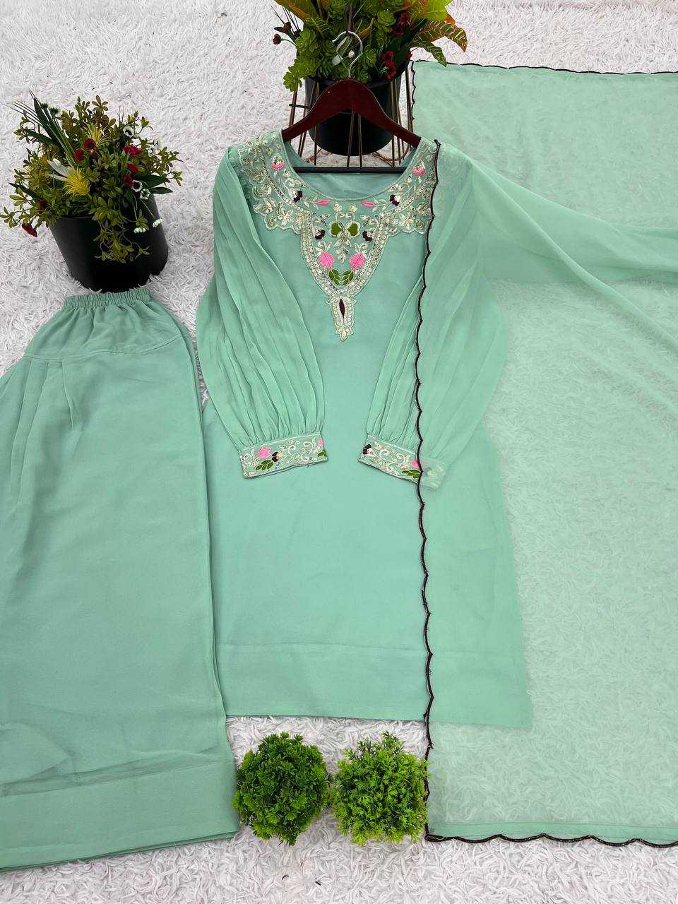 Ynf Satin KESH499 854 Suits & Dresses Wholesale Ladies Suits Palazzo Suit Silk Suits Manufacturer