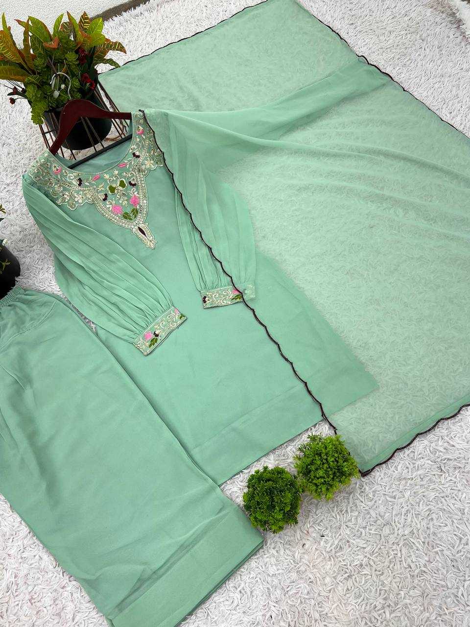 Ynf Satin KESH499 854 Suits & Dresses Wholesale Ladies Suits Palazzo Suit Silk Suits Manufacturer