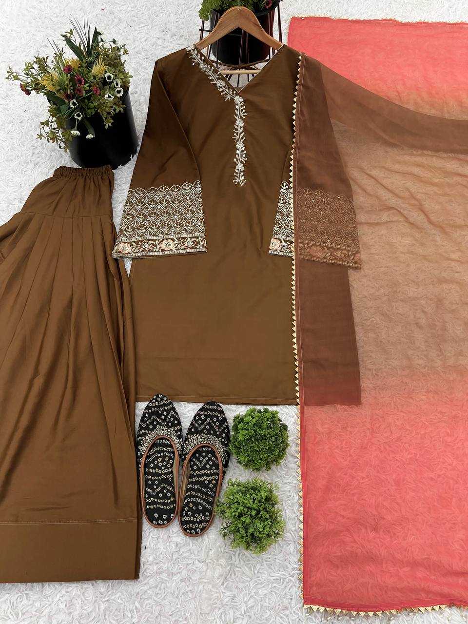 Ynf Satin KESH499 854 Suits & Dresses Wholesale Ladies Suits Palazzo Suit Silk Suits Manufacturer
