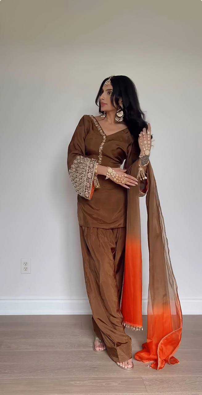 Ynf Satin KESH499 854 Suits & Dresses Wholesale Ladies Suits Palazzo Suit Silk Suits Manufacturer