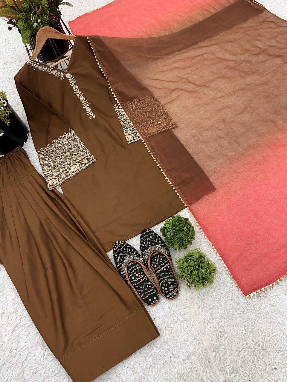 Ynf Satin KESH499 854 Suits & Dresses Wholesale Ladies Suits Palazzo Suit Silk Suits Manufacturer