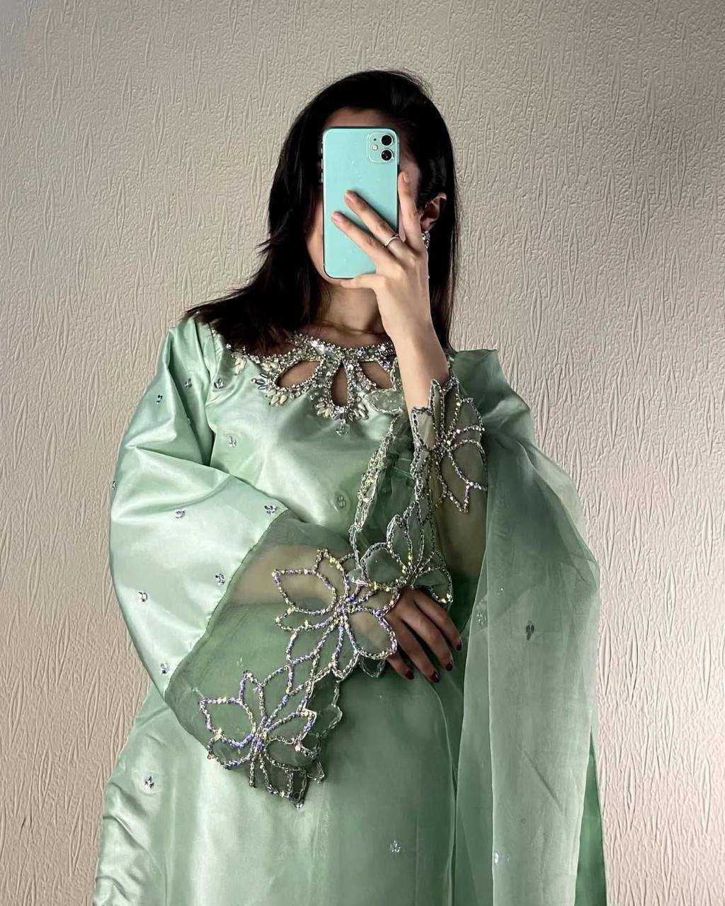 Ynf Satin RIN141 1953 Suits & Dresses Western Wears Festive Collections Wholesale Indo Western Dresses Embroidery Suits Designer Suits Manufacturer