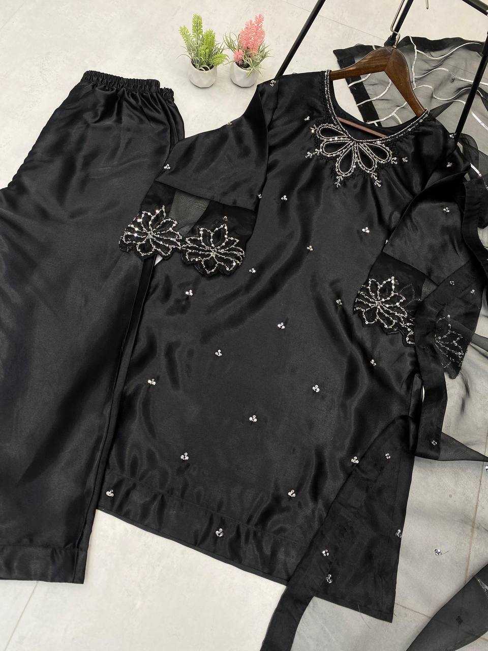 Ynf Satin RIN141 1953 Suits & Dresses Western Wears Festive Collections Wholesale Indo Western Dresses Embroidery Suits Designer Suits Manufacturer