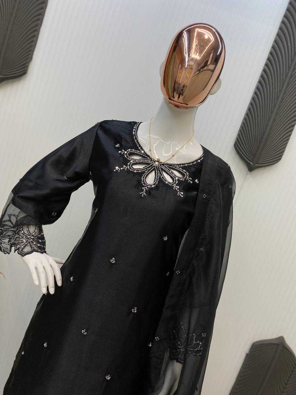Ynf Satin RIN141 1953 Suits & Dresses Western Wears Festive Collections Wholesale Indo Western Dresses Embroidery Suits Designer Suits Manufacturer