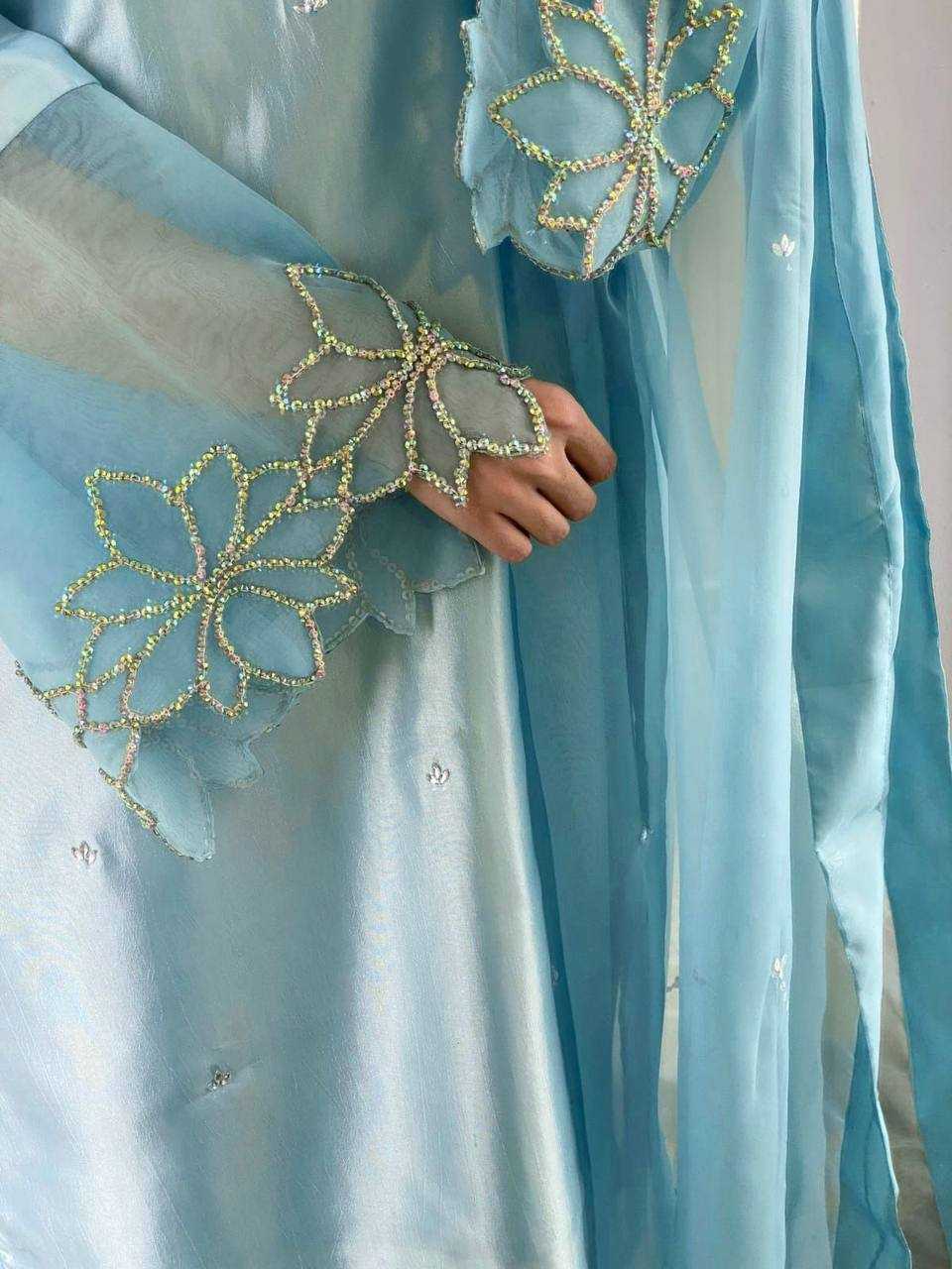 Ynf Satin RIN141 1953 Suits & Dresses Western Wears Festive Collections Wholesale Indo Western Dresses Embroidery Suits Designer Suits Manufacturer