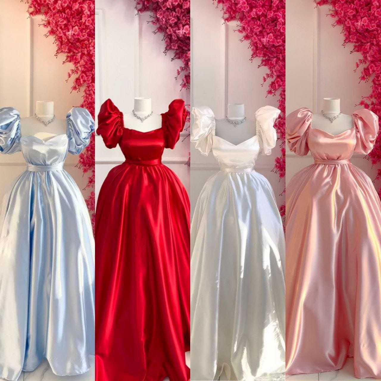 Ynf Satin RIN157 2061 Gowns Wedding Collections Plus Size Collections Wholesale Party Gowns Designer Gowns Satin Gowns Manufacturer
