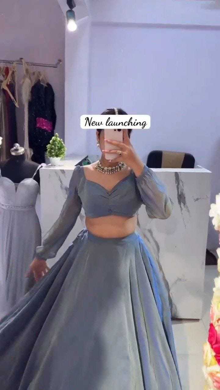 Ynf Satin RIN157 5254 Lehengas Festive Collections Plus Size Collections Wholesale Designer Lehenga Satin Lehenga Onam Collections Manufacturer