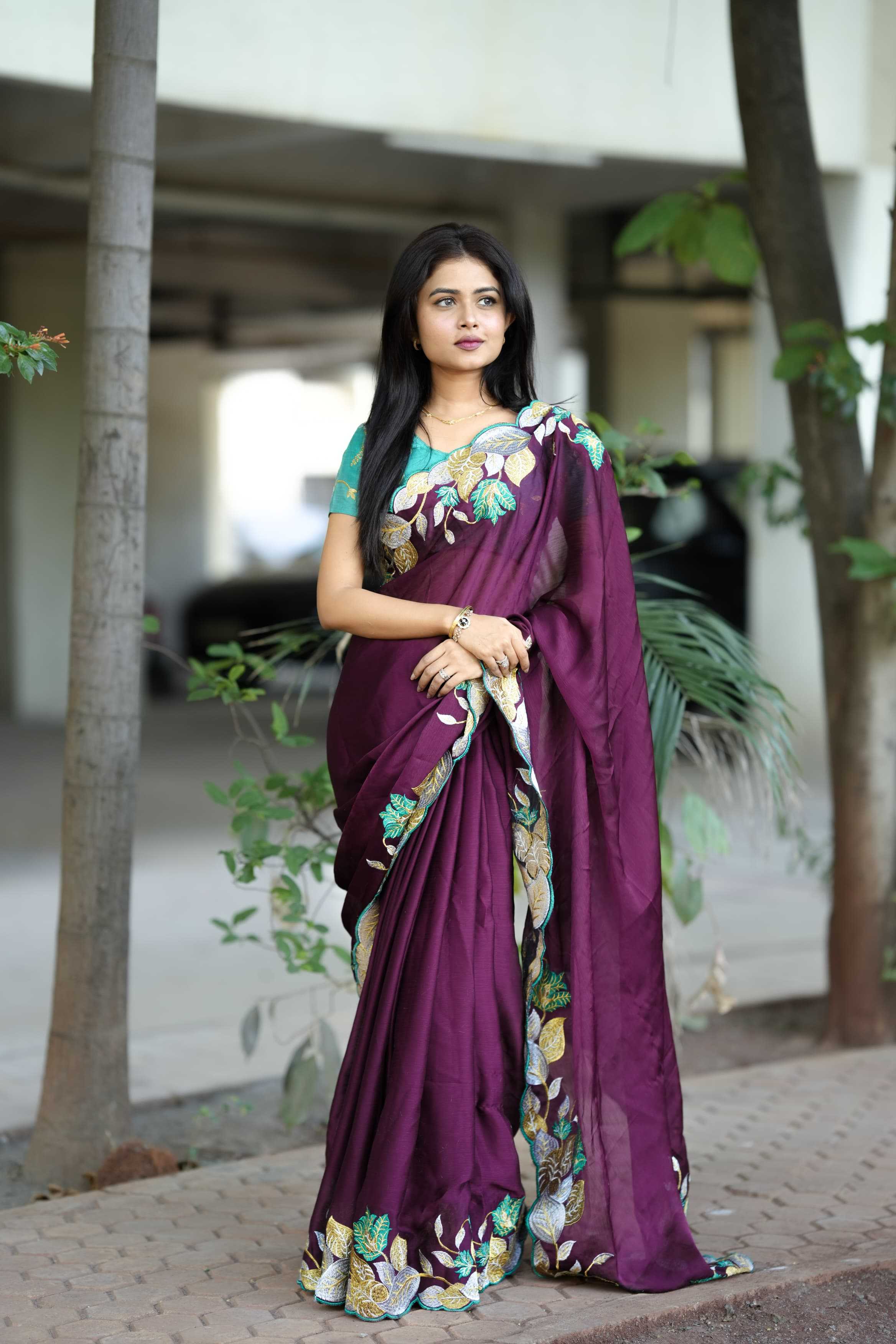 Ynf Satin RIN209 SAANJH Sarees Wedding Collections Festive Collections Wholesale Designer Sarees Embroidered Sarees Satin Sarees Manufacturer