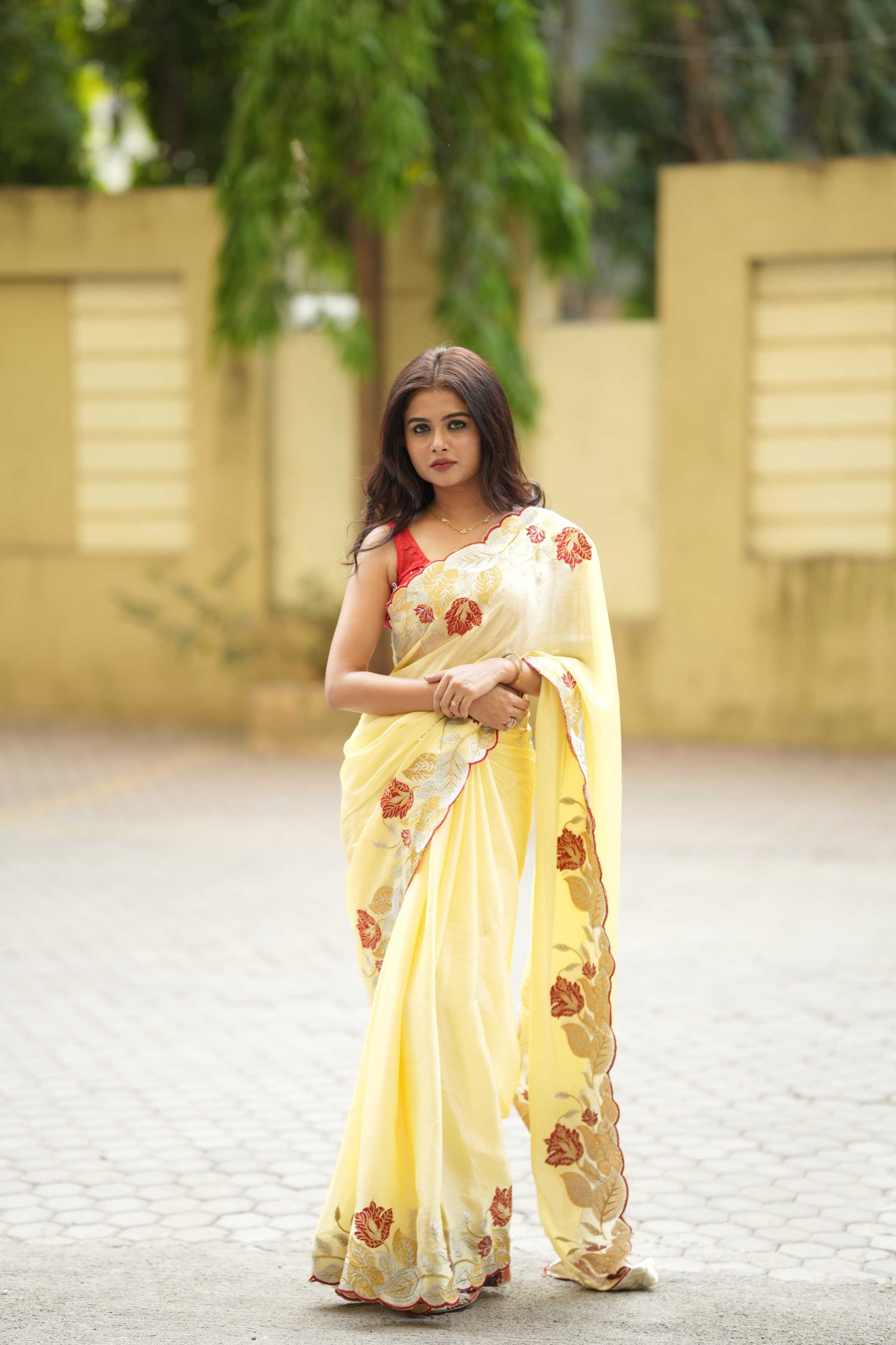 Ynf Satin RIN209 SAANJH Sarees Wedding Collections Festive Collections Wholesale Designer Sarees Embroidered Sarees Satin Sarees Manufacturer