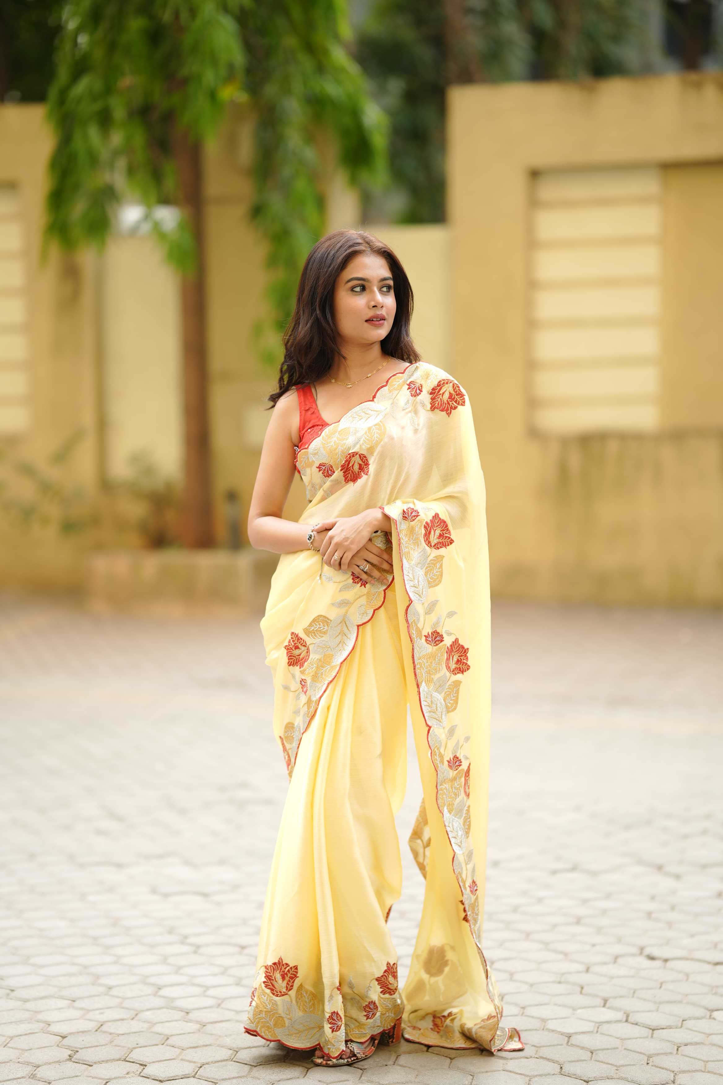 Ynf Satin RIN209 SAANJH Sarees Wedding Collections Festive Collections Wholesale Designer Sarees Embroidered Sarees Satin Sarees Manufacturer