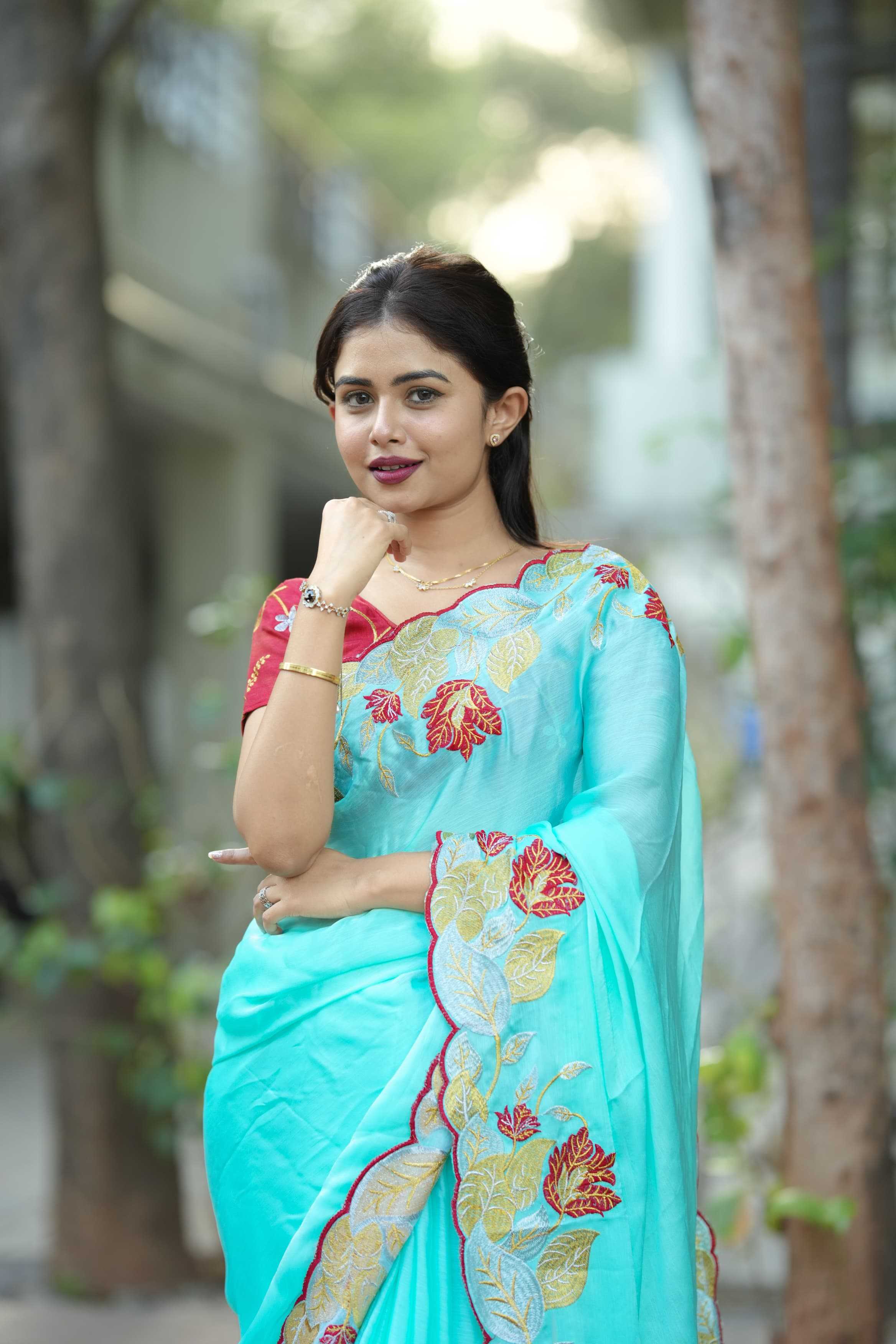 Ynf Satin RIN209 SAANJH Sarees Wedding Collections Festive Collections Wholesale Designer Sarees Embroidered Sarees Satin Sarees Manufacturer