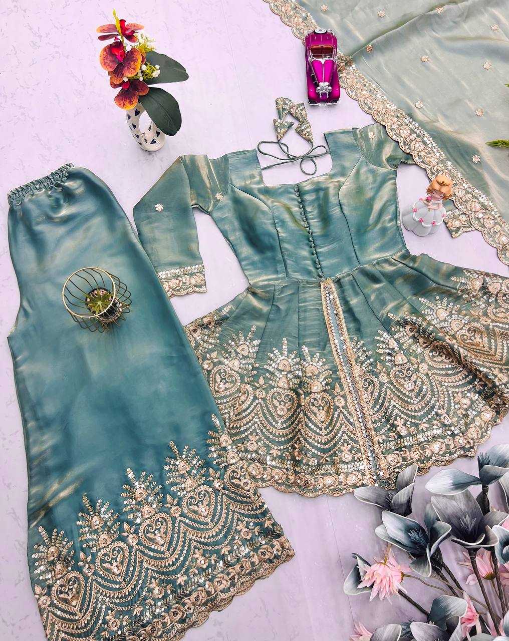 Ynf Satin Silk KESH490 658 Suits & Dresses Wedding Collections Festive Collections Wholesale Sharara Salwar Suits Ladies Silk Suit Wedding Outfits Manufacturer