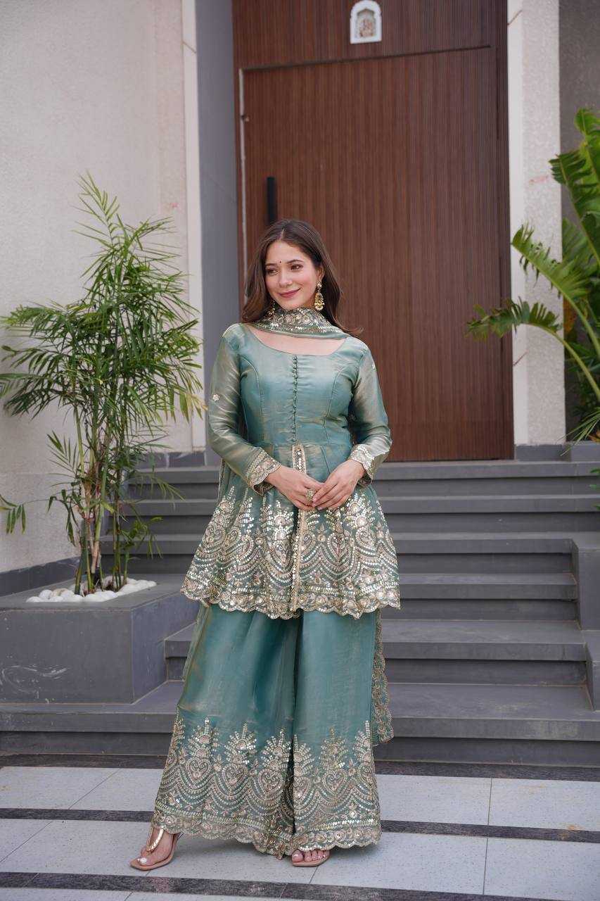 Ynf Satin Silk KESH490 658 Suits & Dresses Wedding Collections Festive Collections Wholesale Sharara Salwar Suits Ladies Silk Suit Wedding Outfits Manufacturer