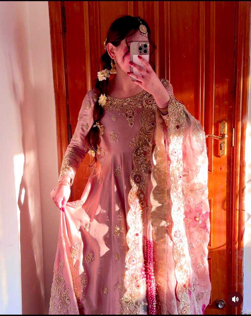 Ynf Satin Silk KESH506 144 Gowns Wholesale Fancy Gowns Embroidery Gowns Designer Gowns Manufacturer