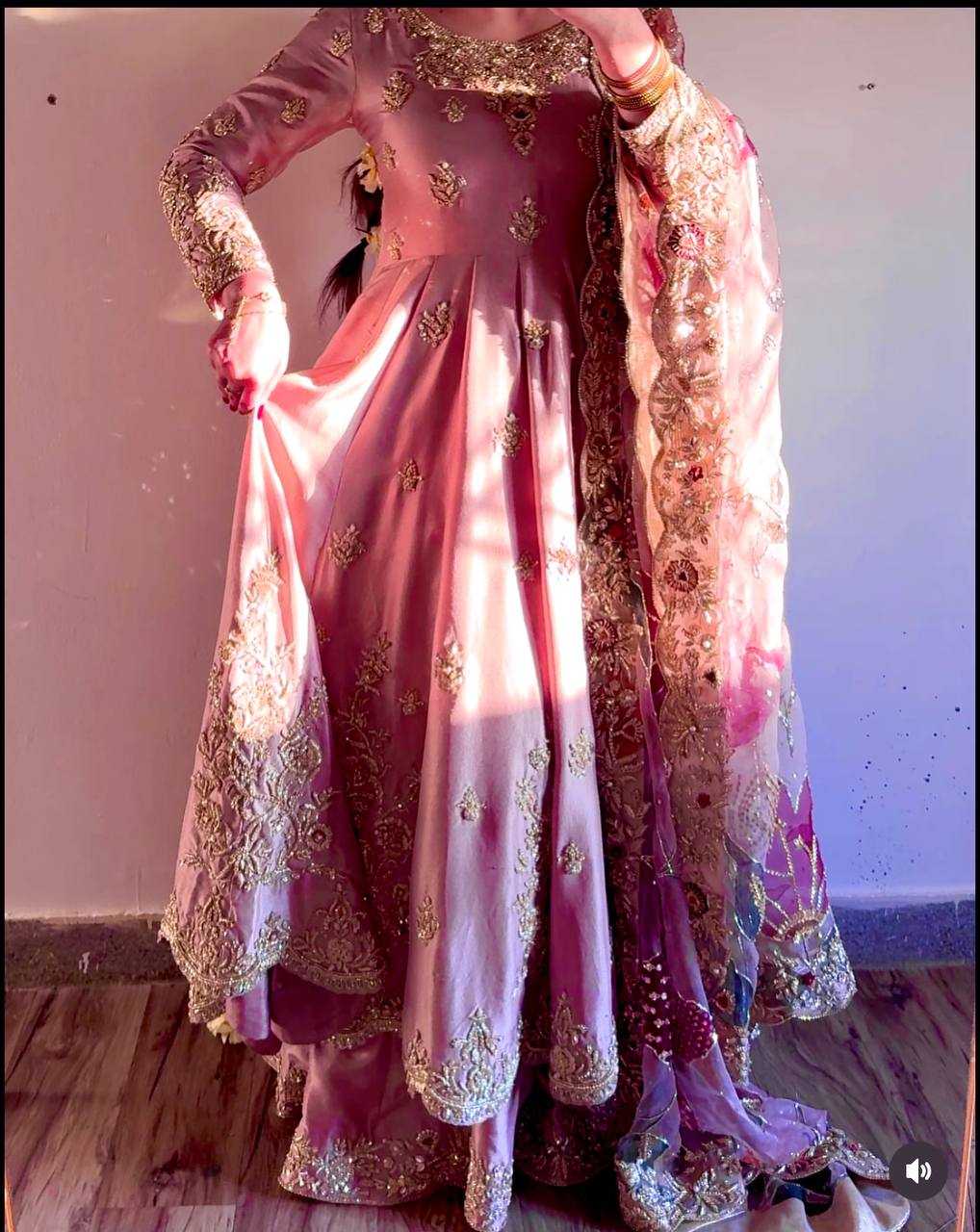 Ynf Satin Silk KESH506 144 Gowns Wholesale Fancy Gowns Embroidery Gowns Designer Gowns Manufacturer