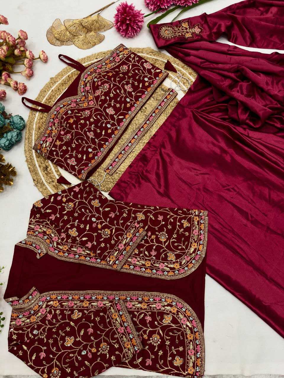 Ynf Satin Silk KESH516 9243 Sarees Wholesale Ready To Wear Sarees Party Wear Sarees Fancy Sarees Sequence Sarees Embroidered Sarees Manufacturer