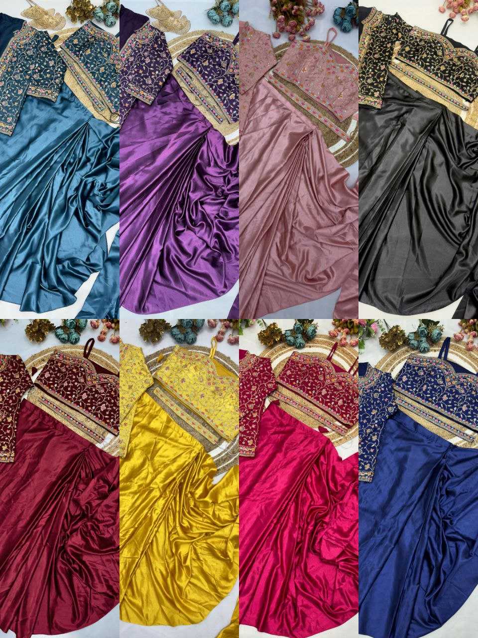 Ynf Satin Silk KESH516 9243 Sarees Wholesale Ready To Wear Sarees Party Wear Sarees Fancy Sarees Sequence Sarees Embroidered Sarees Manufacturer