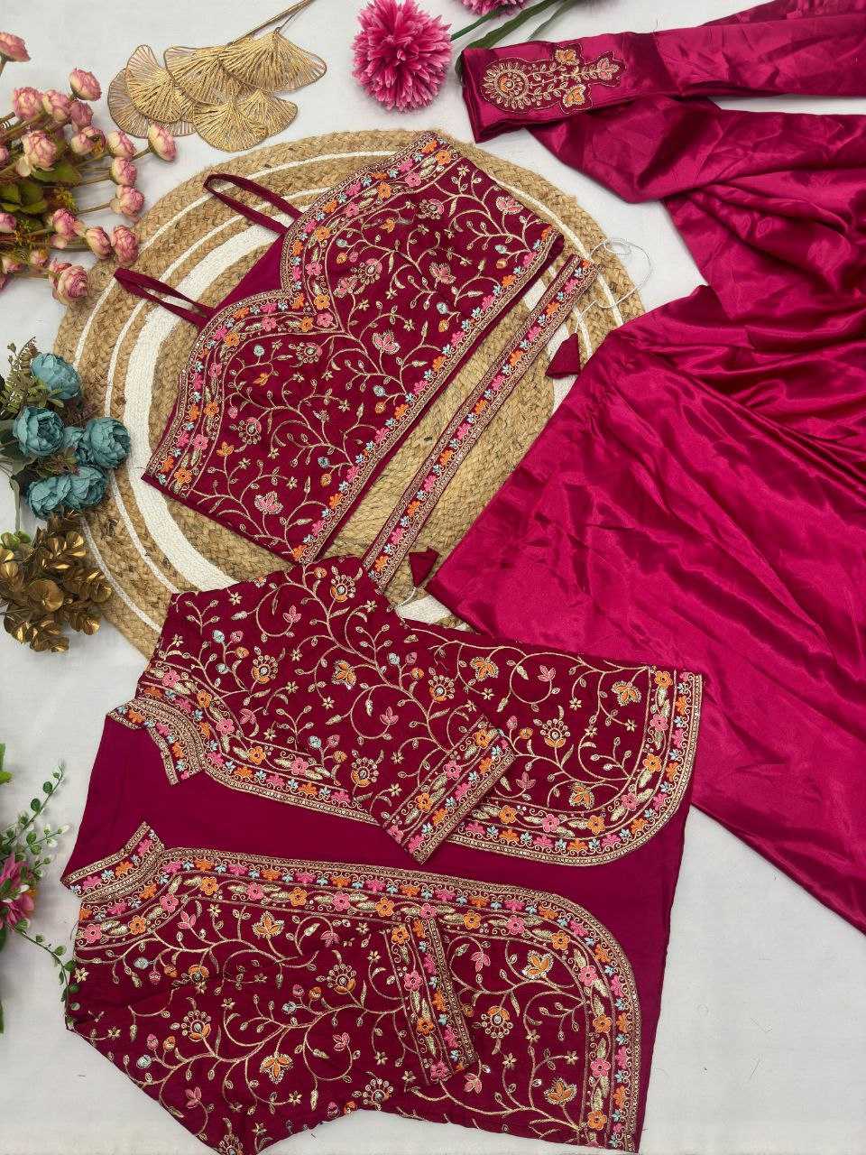 Ynf Satin Silk KESH516 9243 Sarees Wholesale Ready To Wear Sarees Party Wear Sarees Fancy Sarees Sequence Sarees Embroidered Sarees Manufacturer