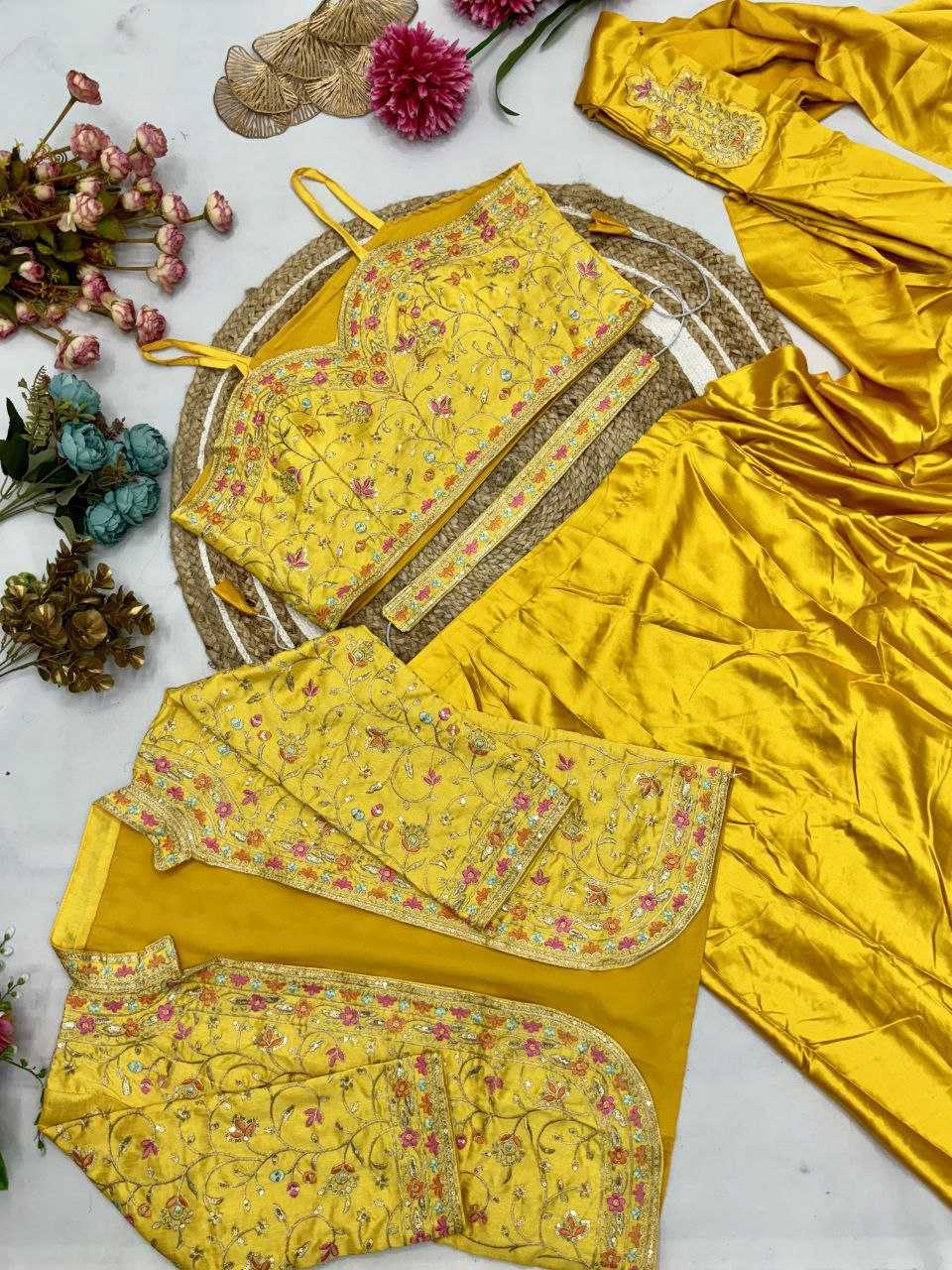 Ynf Satin Silk KESH516 9243 Sarees Wholesale Ready To Wear Sarees Party Wear Sarees Fancy Sarees Sequence Sarees Embroidered Sarees Manufacturer